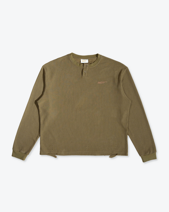 Distressed Thermal Henley
