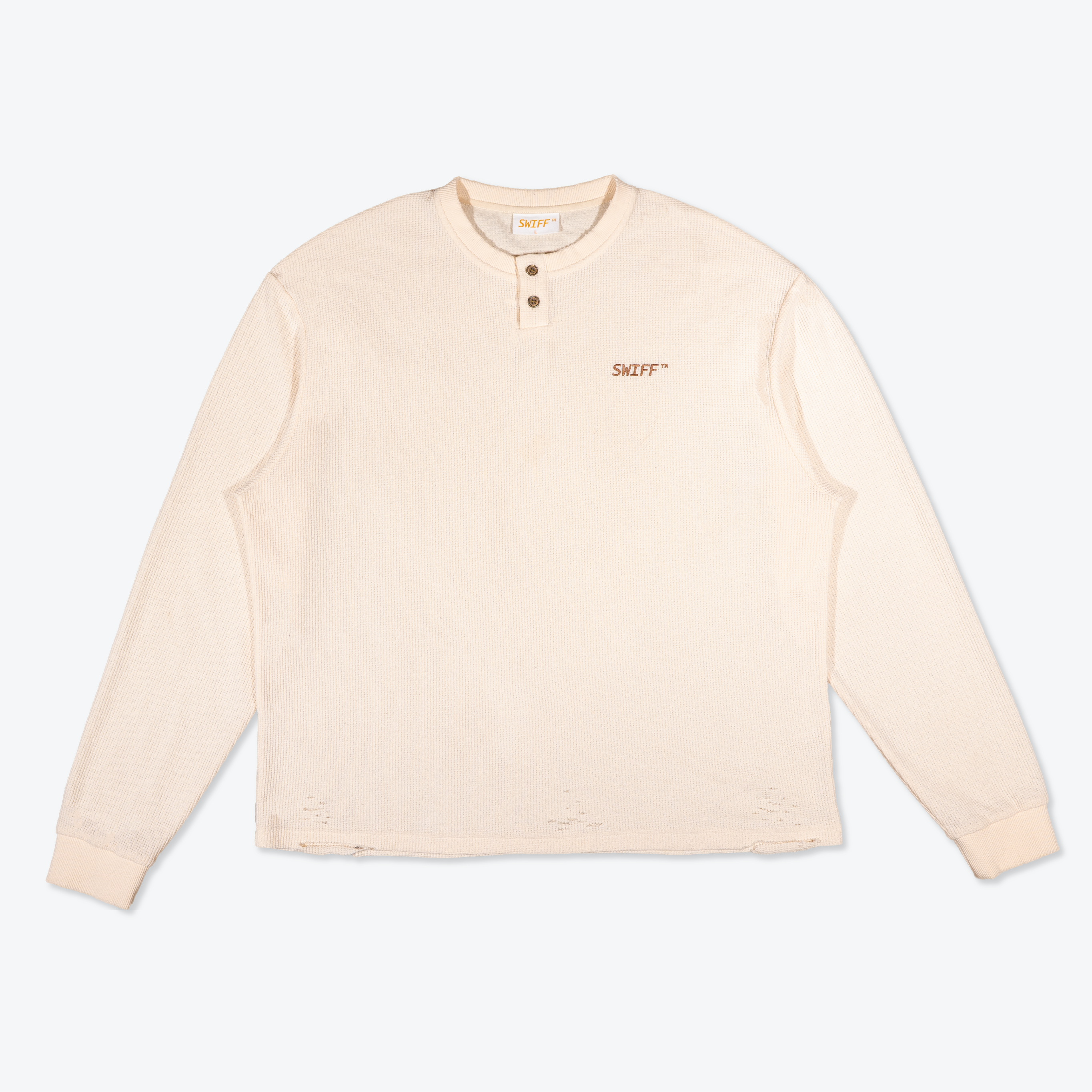 SWIFF Distressed Thermal Henley