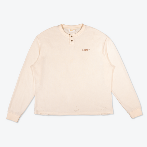 SWIFF Distressed Thermal Henley