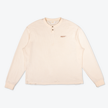 Load image into Gallery viewer, SWIFF Distressed Thermal Henley
