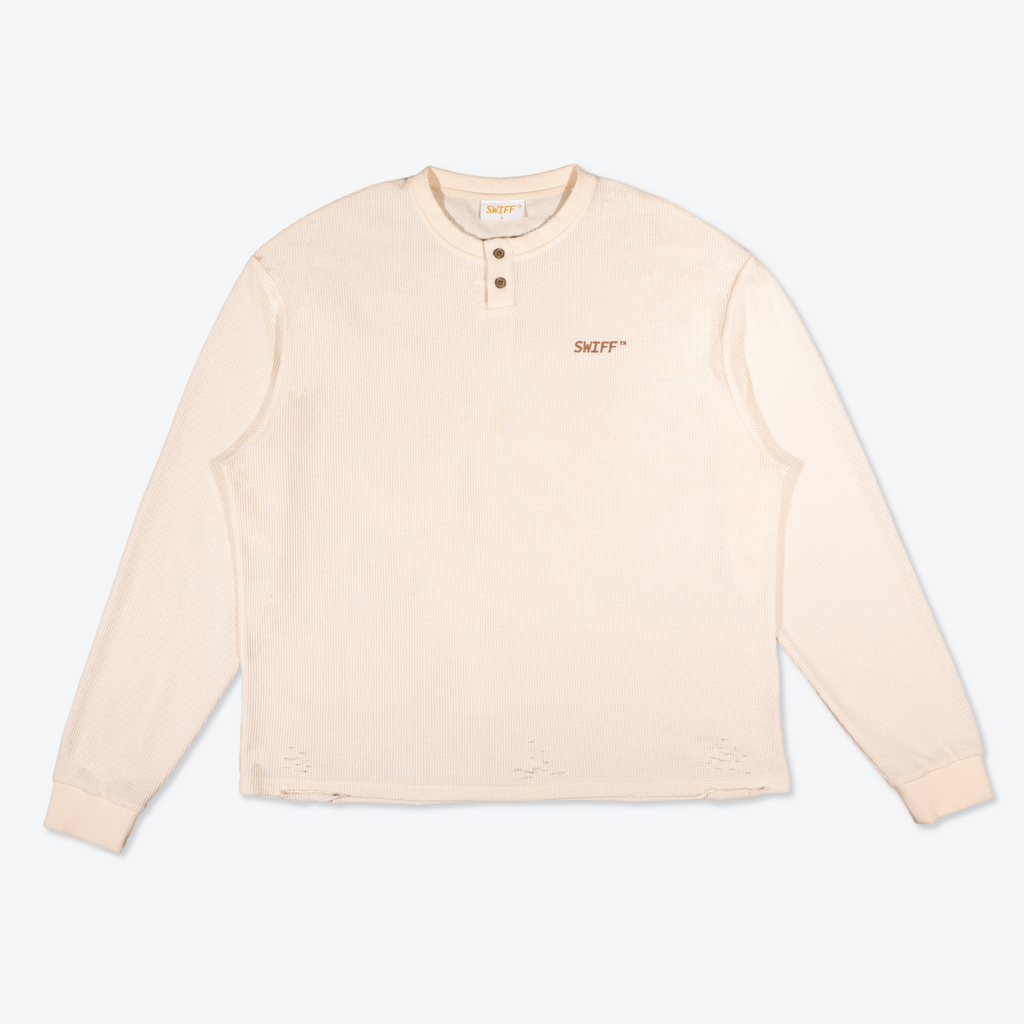 SWIFF Distressed Thermal Henley