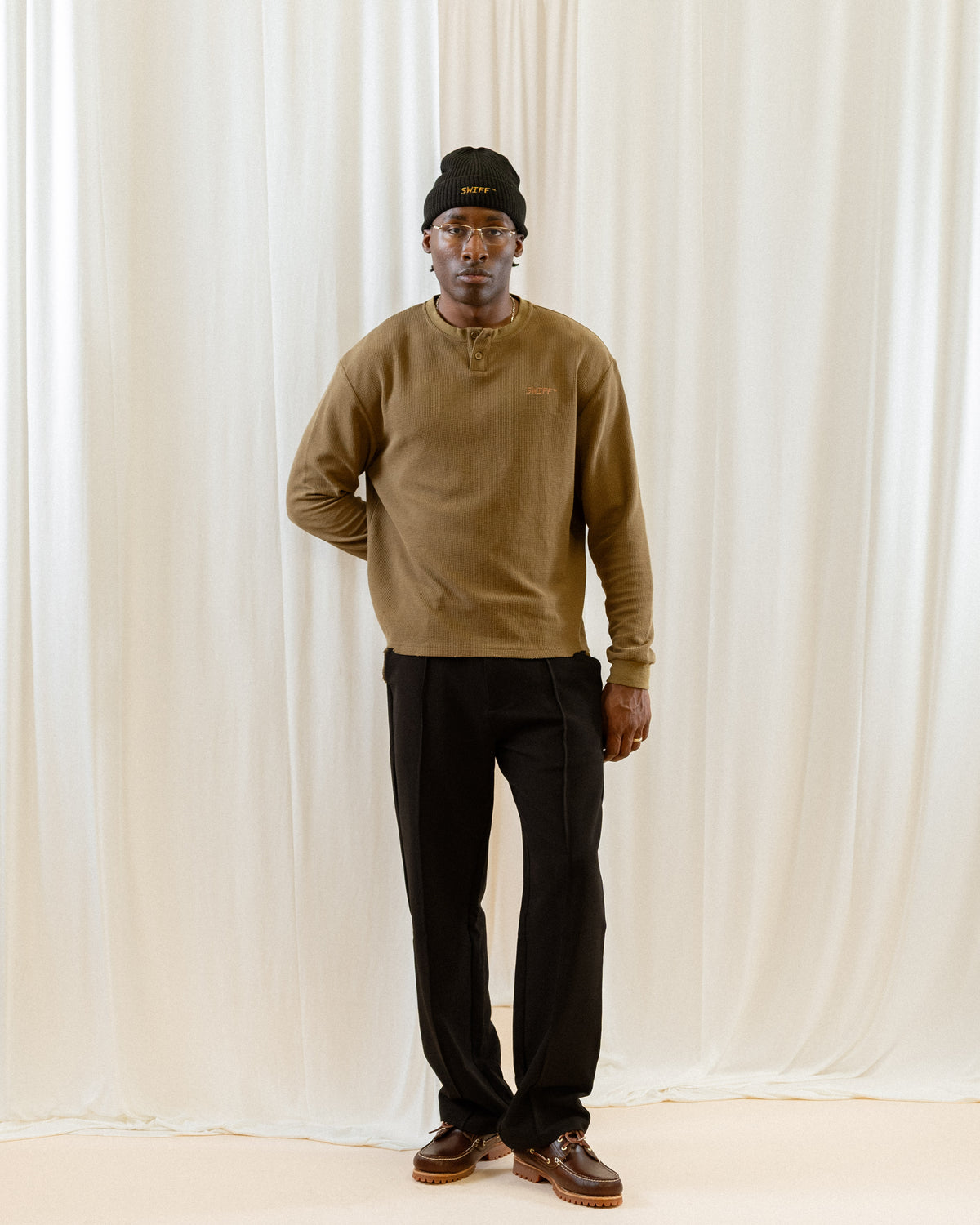 Distressed Thermal Henley